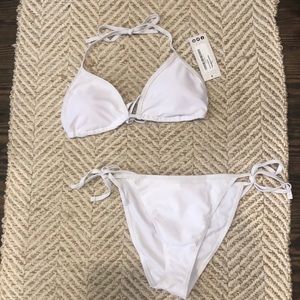 White triangle bikini